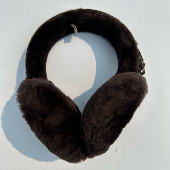 UGG Dark Brown Shearling Earmuffs - Picture 1 of 5